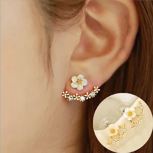 Daisy Flower Crystal Charming Earring