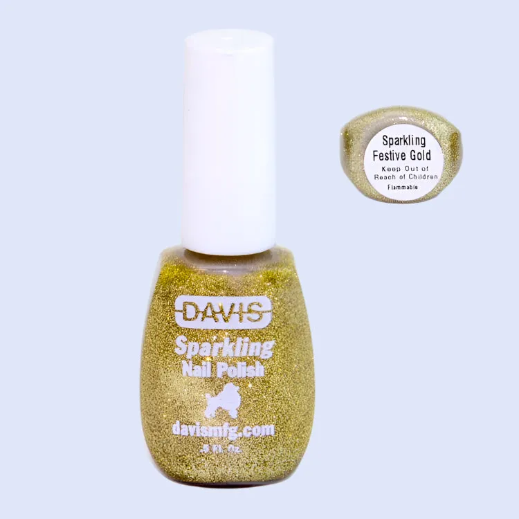 Davis Nail Polish- Gold Sparkle