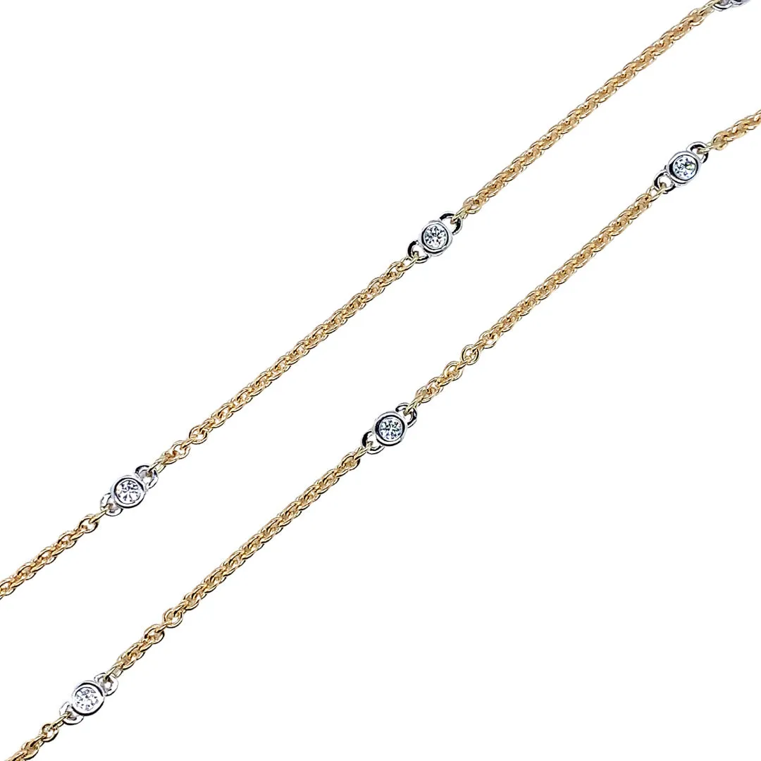 Diamond Rolling Link Station Necklace - "Celebration"