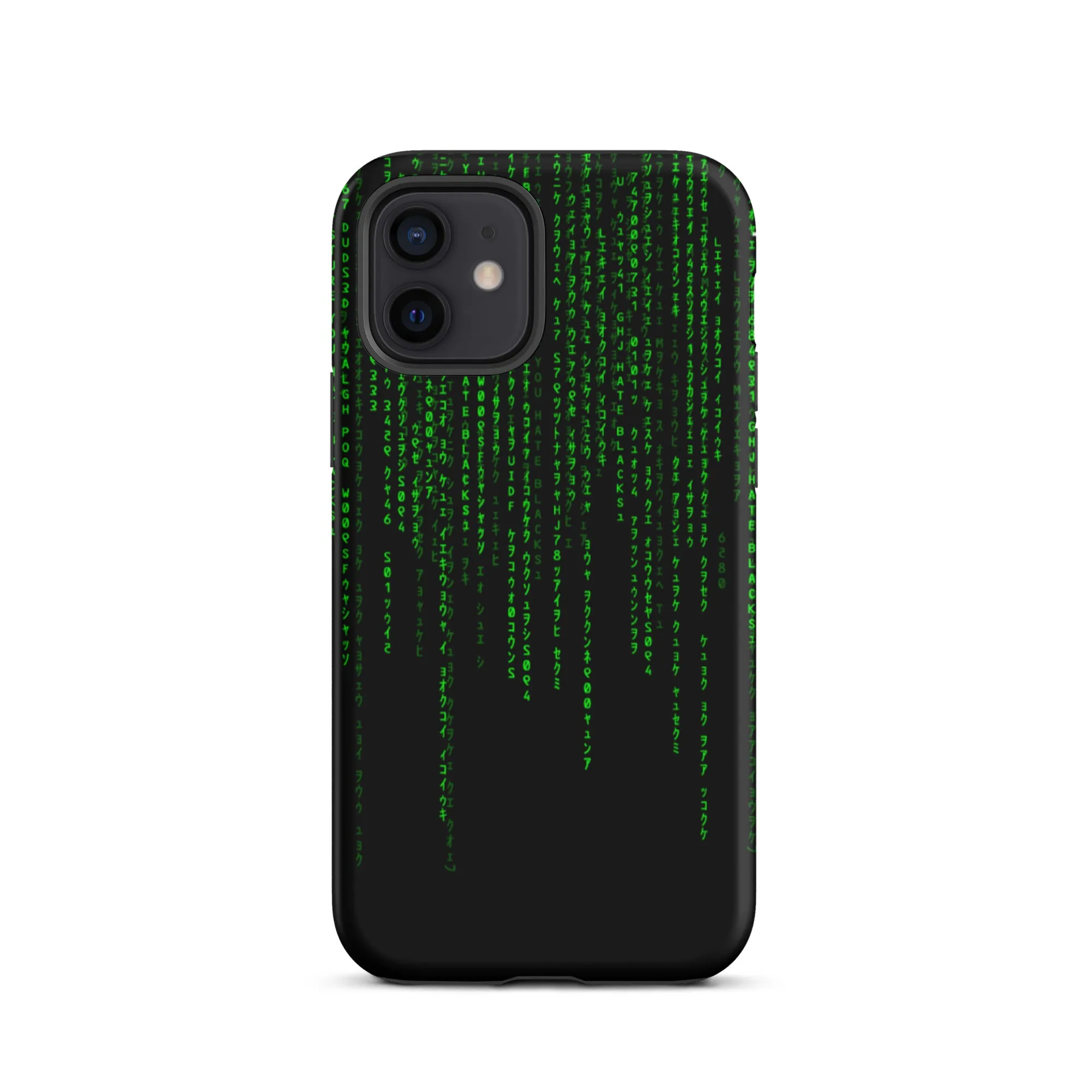 Digital Rain Matrix Tough iPhone case