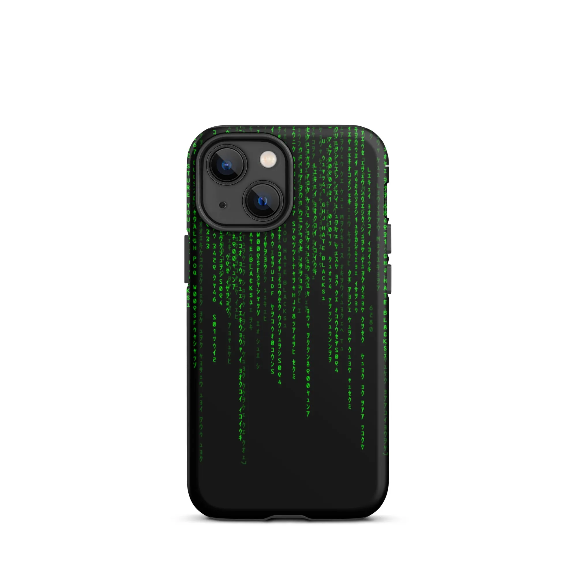 Digital Rain Matrix Tough iPhone case