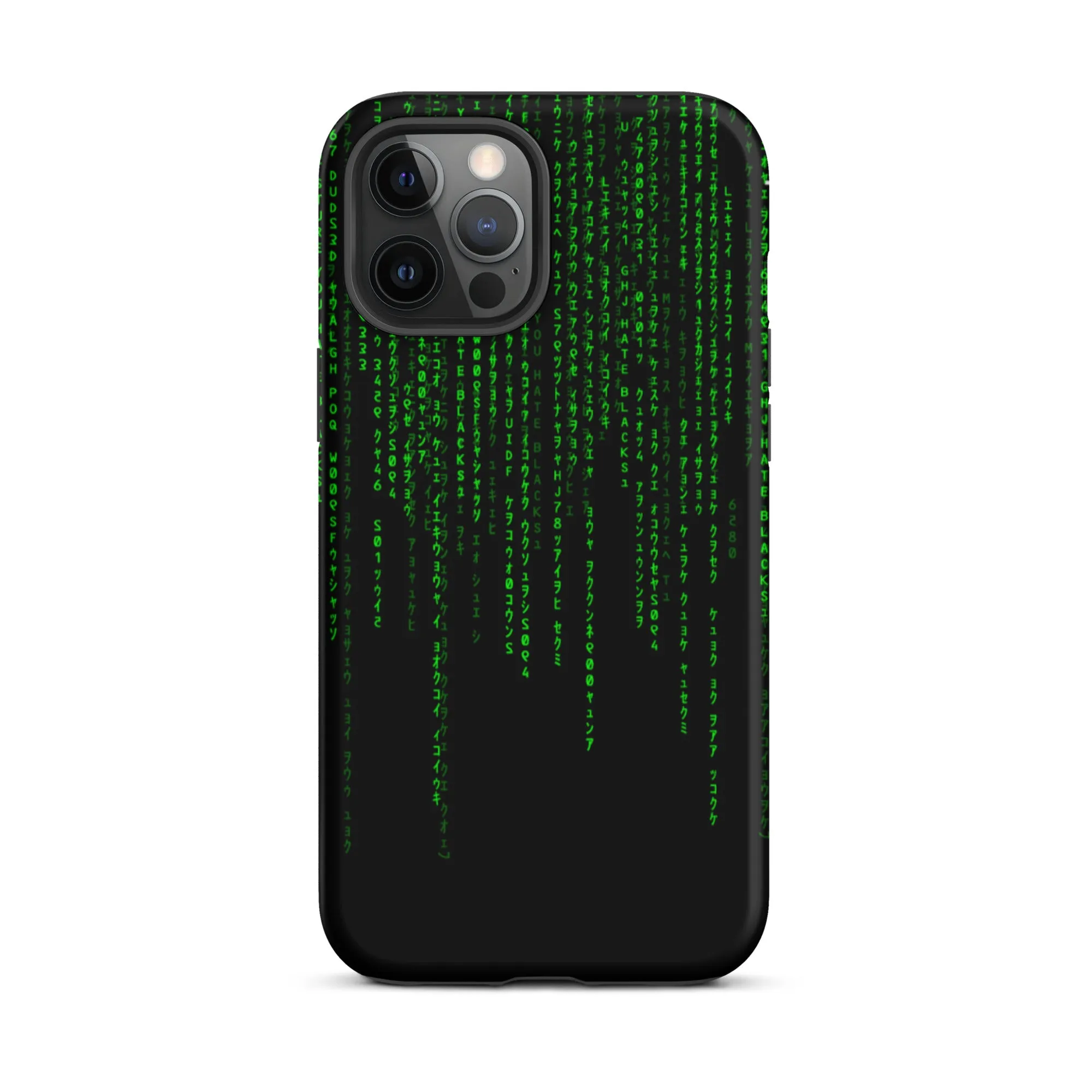 Digital Rain Matrix Tough iPhone case