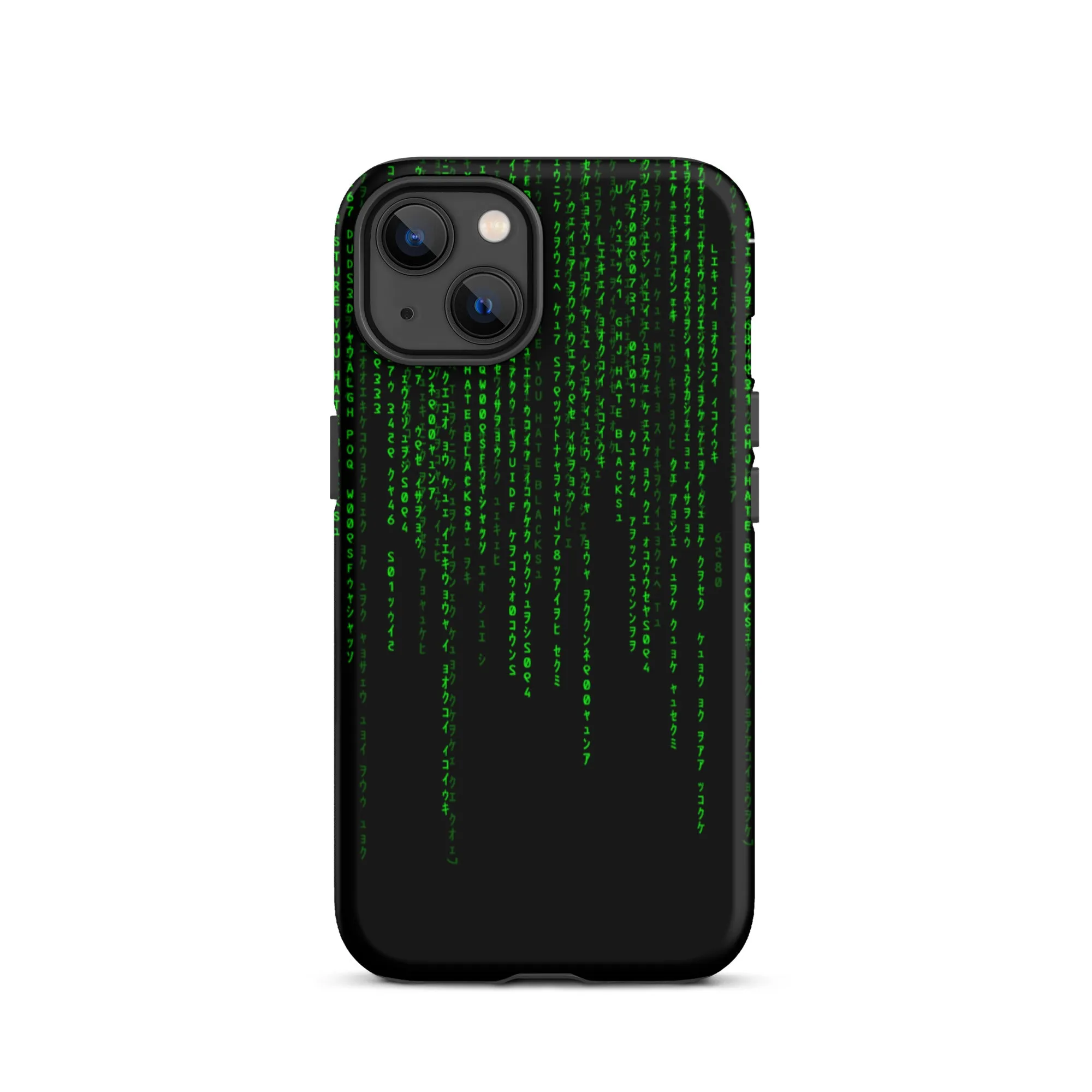 Digital Rain Matrix Tough iPhone case