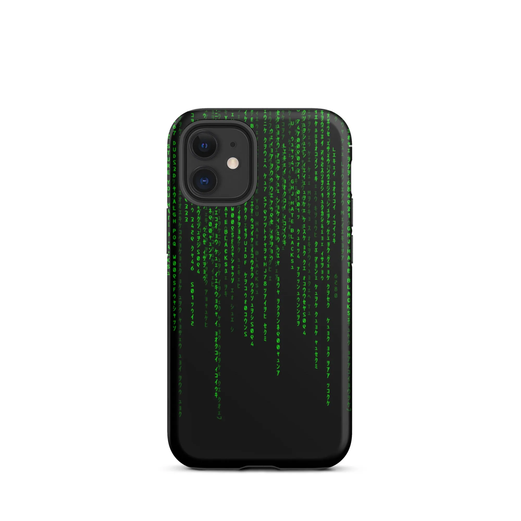 Digital Rain Matrix Tough iPhone case