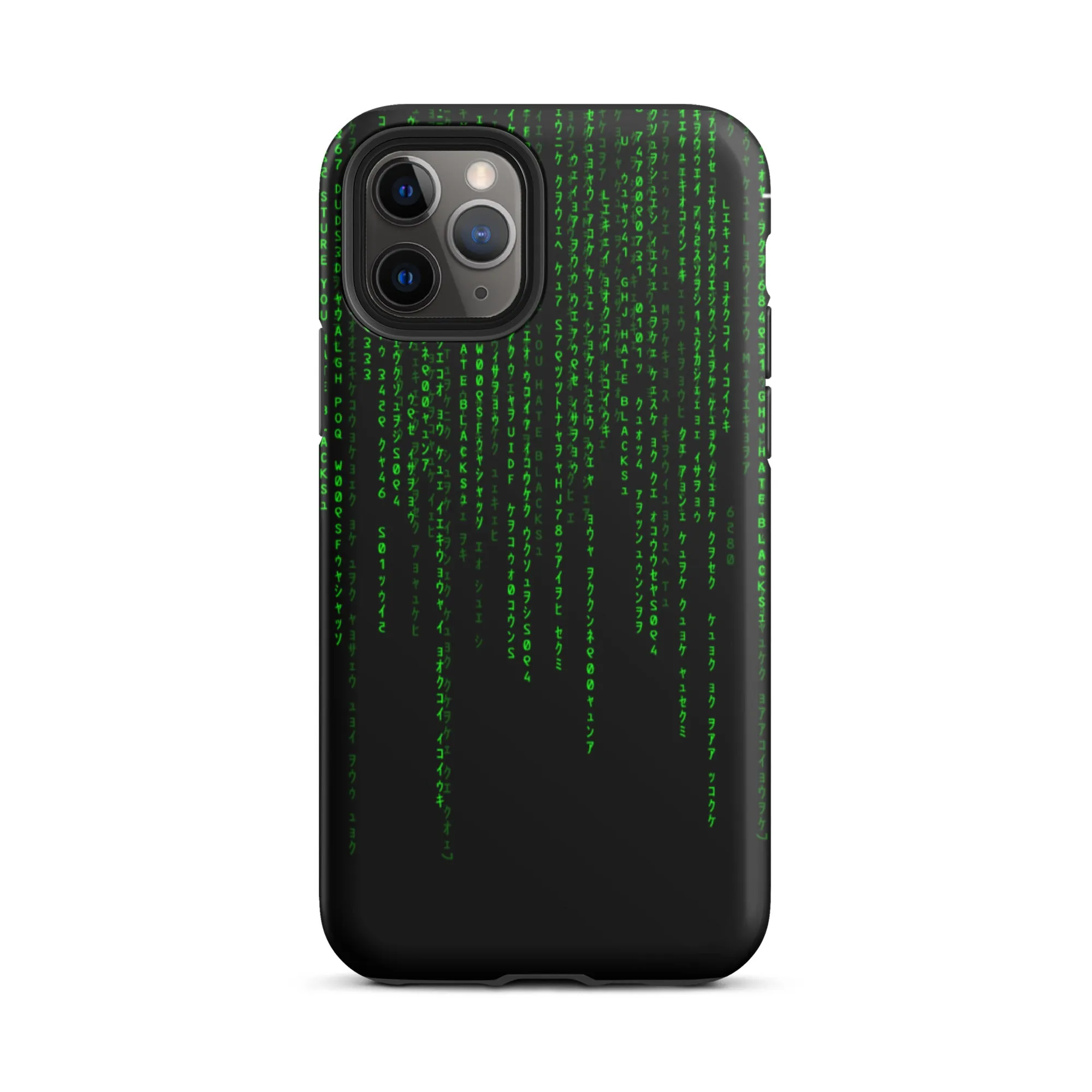 Digital Rain Matrix Tough iPhone case