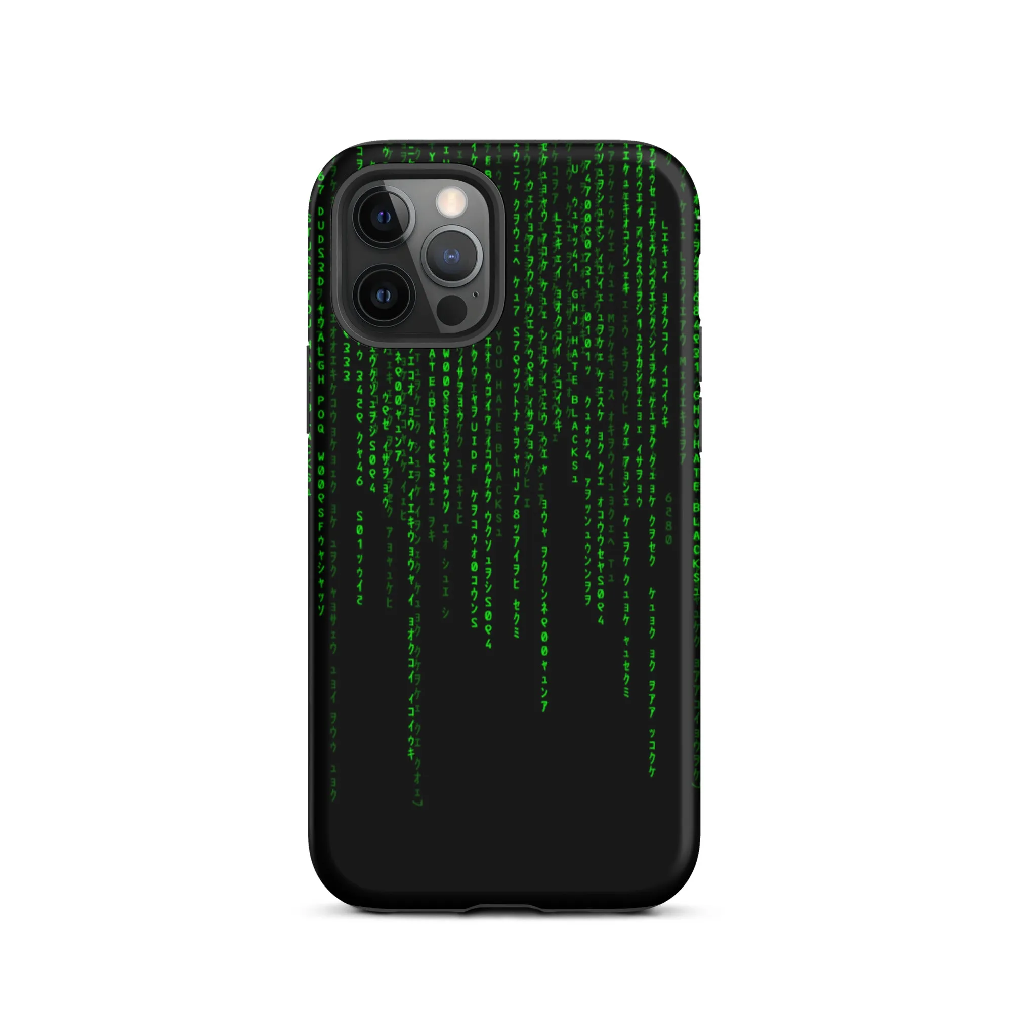 Digital Rain Matrix Tough iPhone case