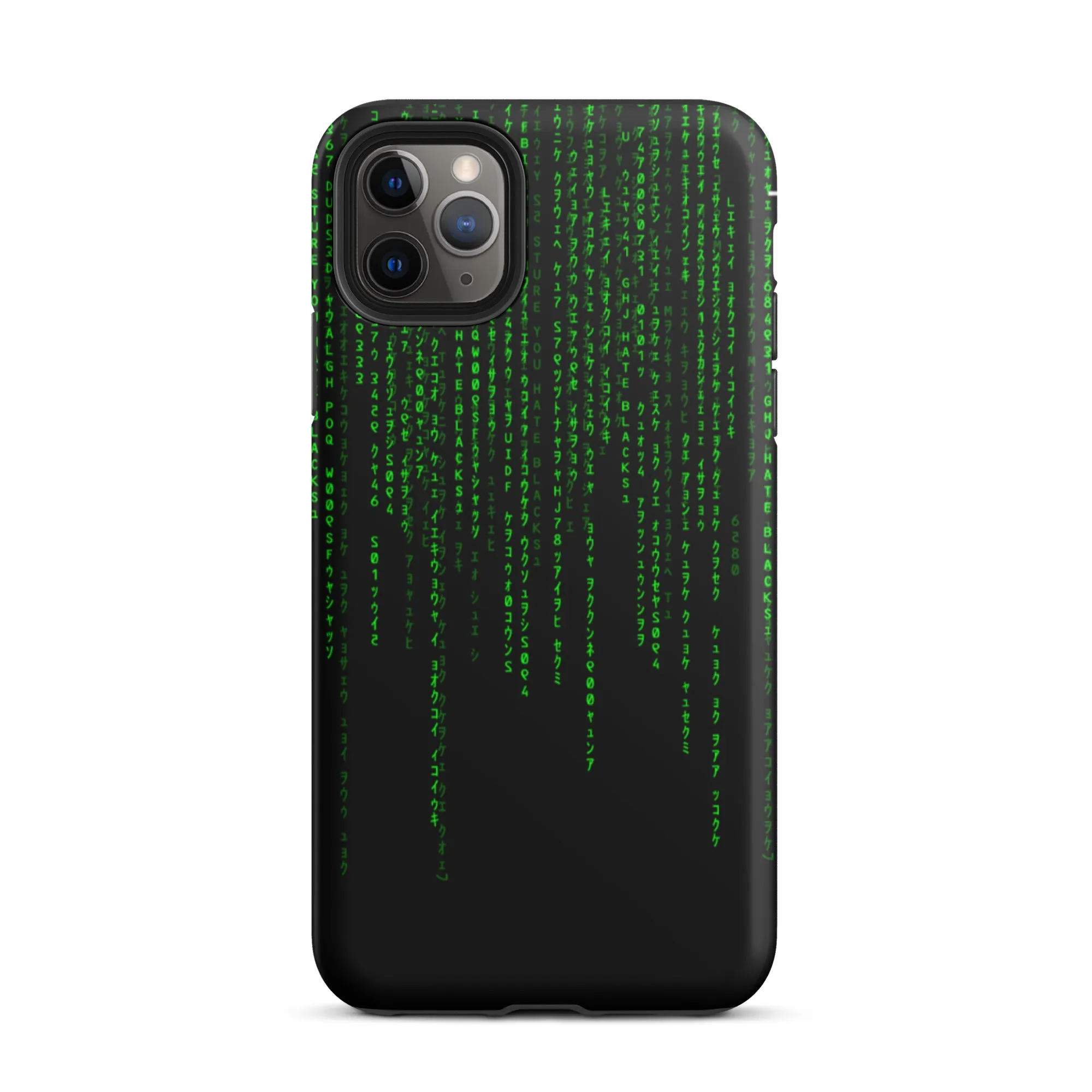 Digital Rain Matrix Tough iPhone case