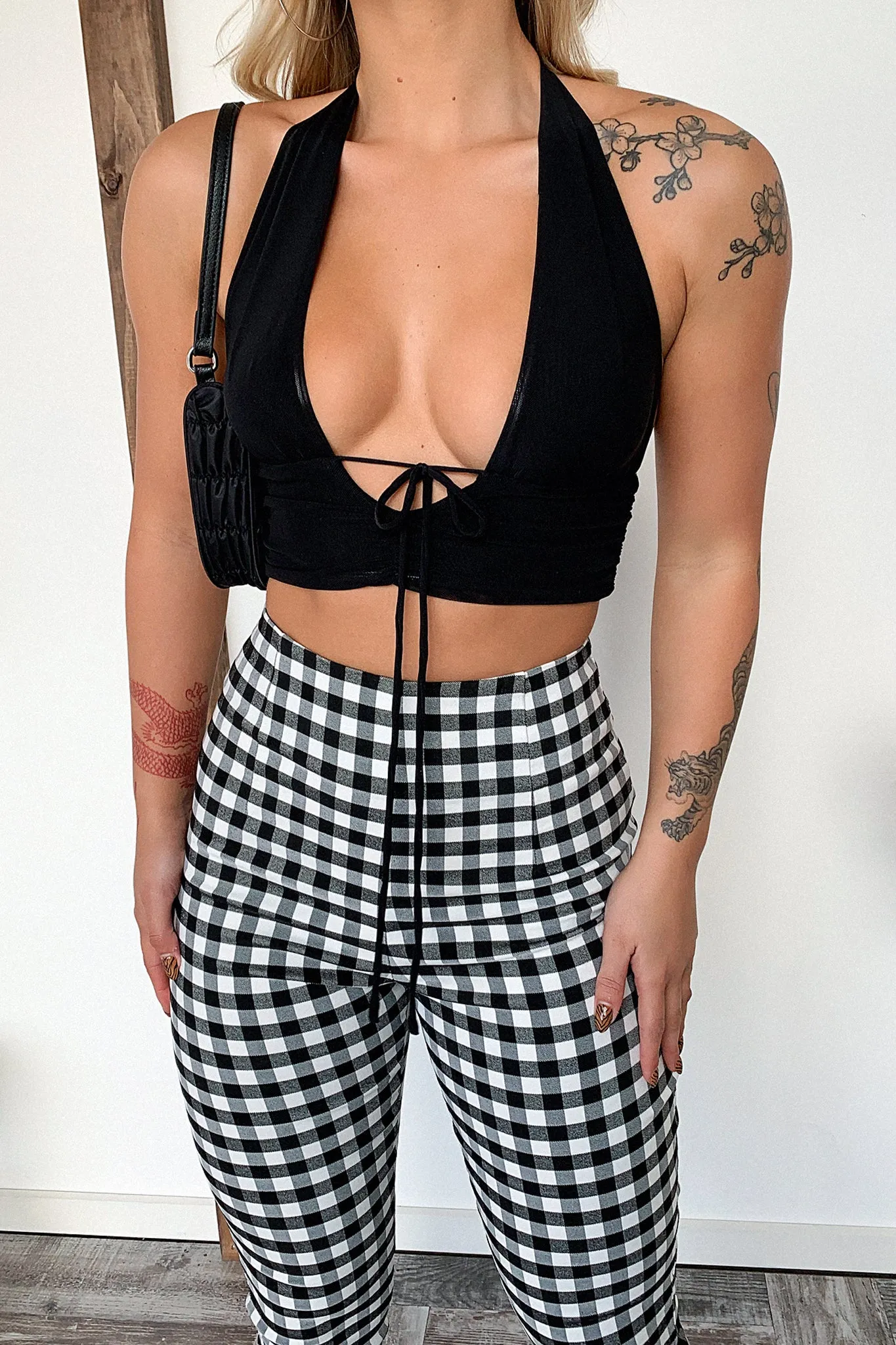 Dinah Pants - Black/White Checkered