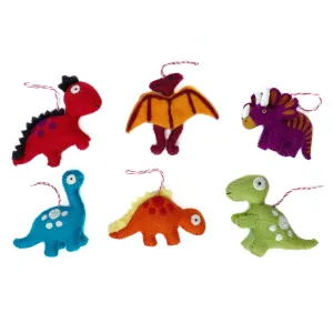 Dinosaur Ornament Bundle, Set of 6