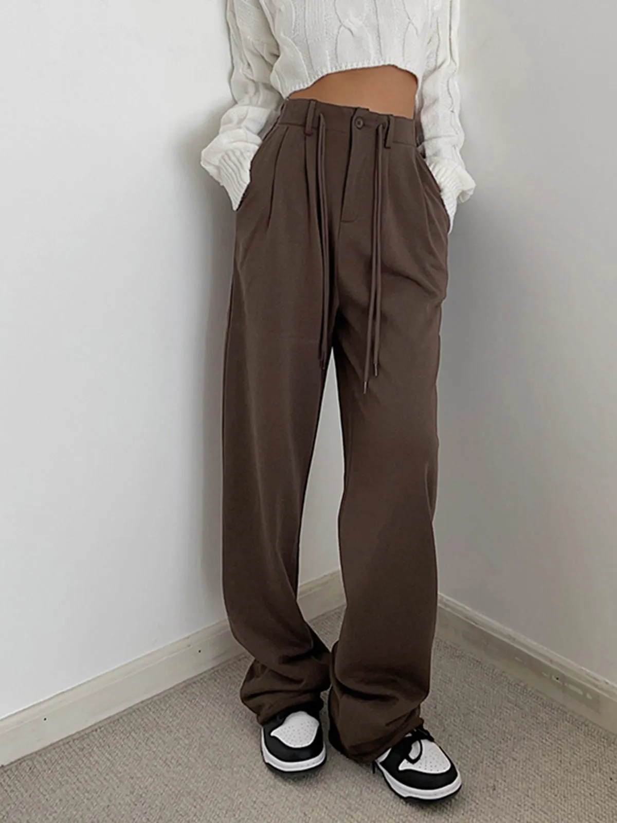 Drawstring Charming Pocket Sweatpants