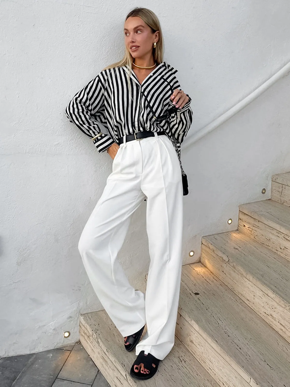 Effortless Charming Pinstripe Shirt