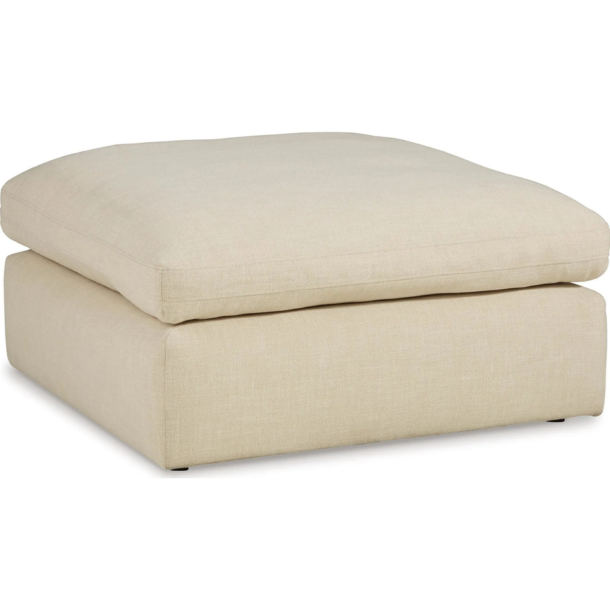 Elyza Oversized Accent Ottoman - Linen