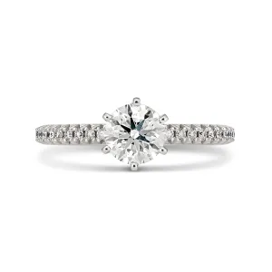 Endless Monroe Round Brilliant Cut Diamond Engagement Ring | 18K White Gold