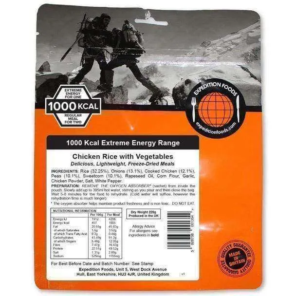 Expedition Foods - Chicken Rice with Vegetables (Extreme Energy)