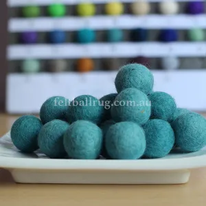 Felt Ball Mint Green 1 CM,  2 CM, 2.5 CM, 3 CM, 4 CM Colour 46