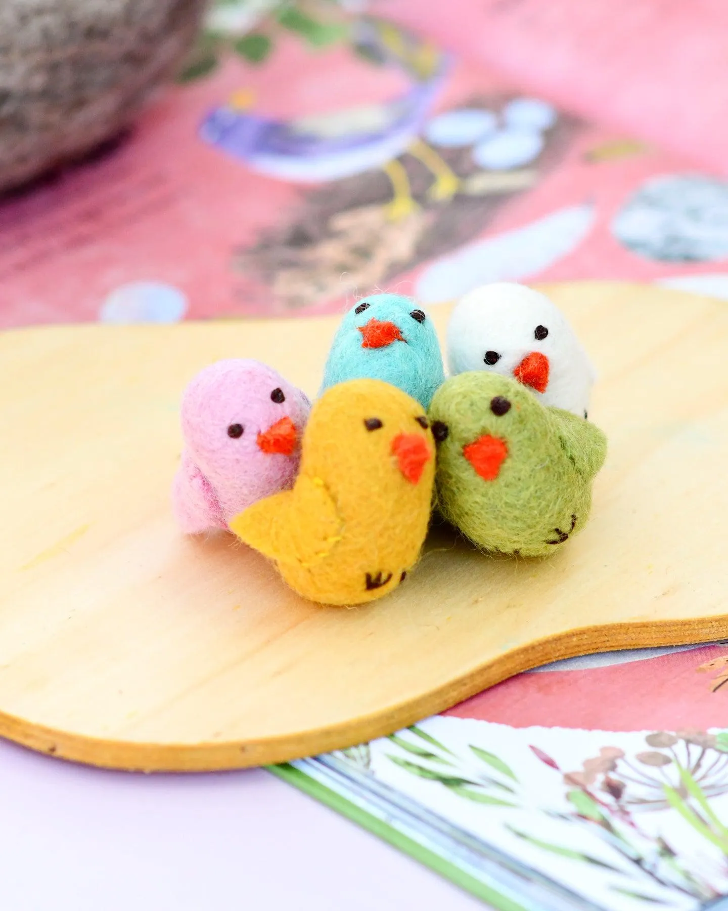 Felt Colourful Chicks (Set of 5)