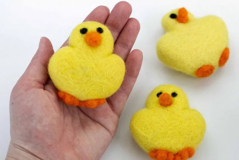 Felt Easter Chick Shapes