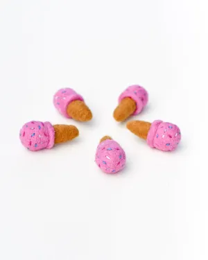 Felt Ice Creams - Raspberry with Sprinkles