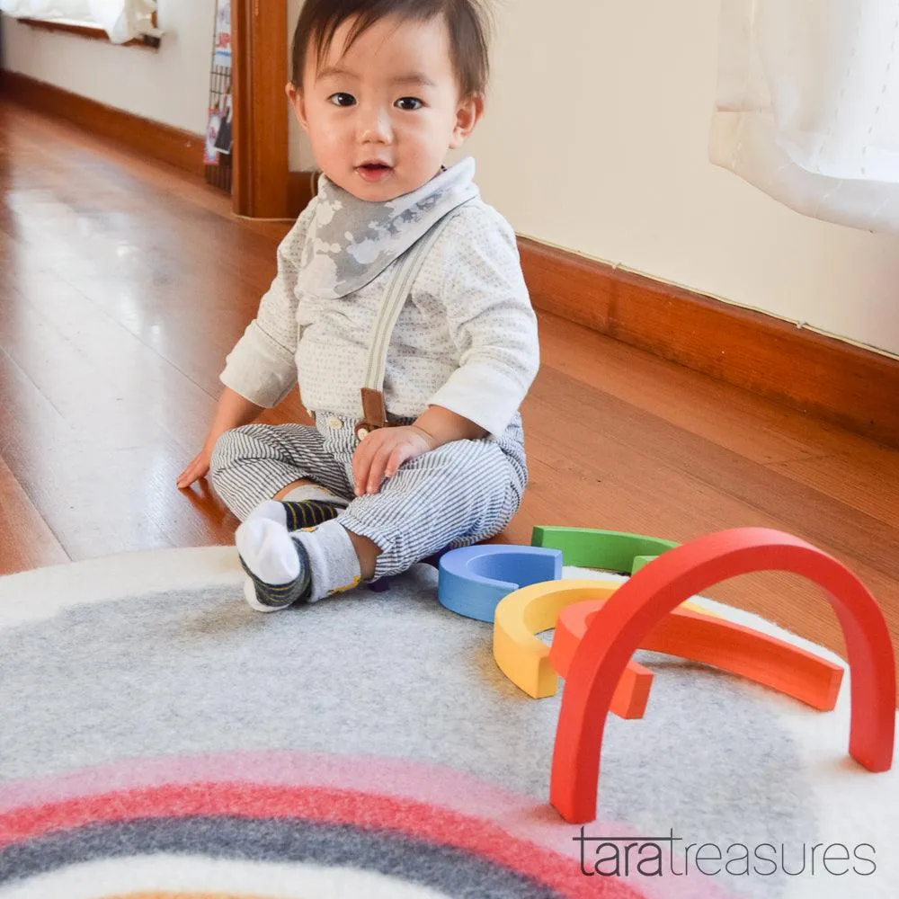 Felt Nursery Rug - Horizon Rainbow