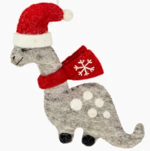 Felt Ornament - Snowflake Dinosaur