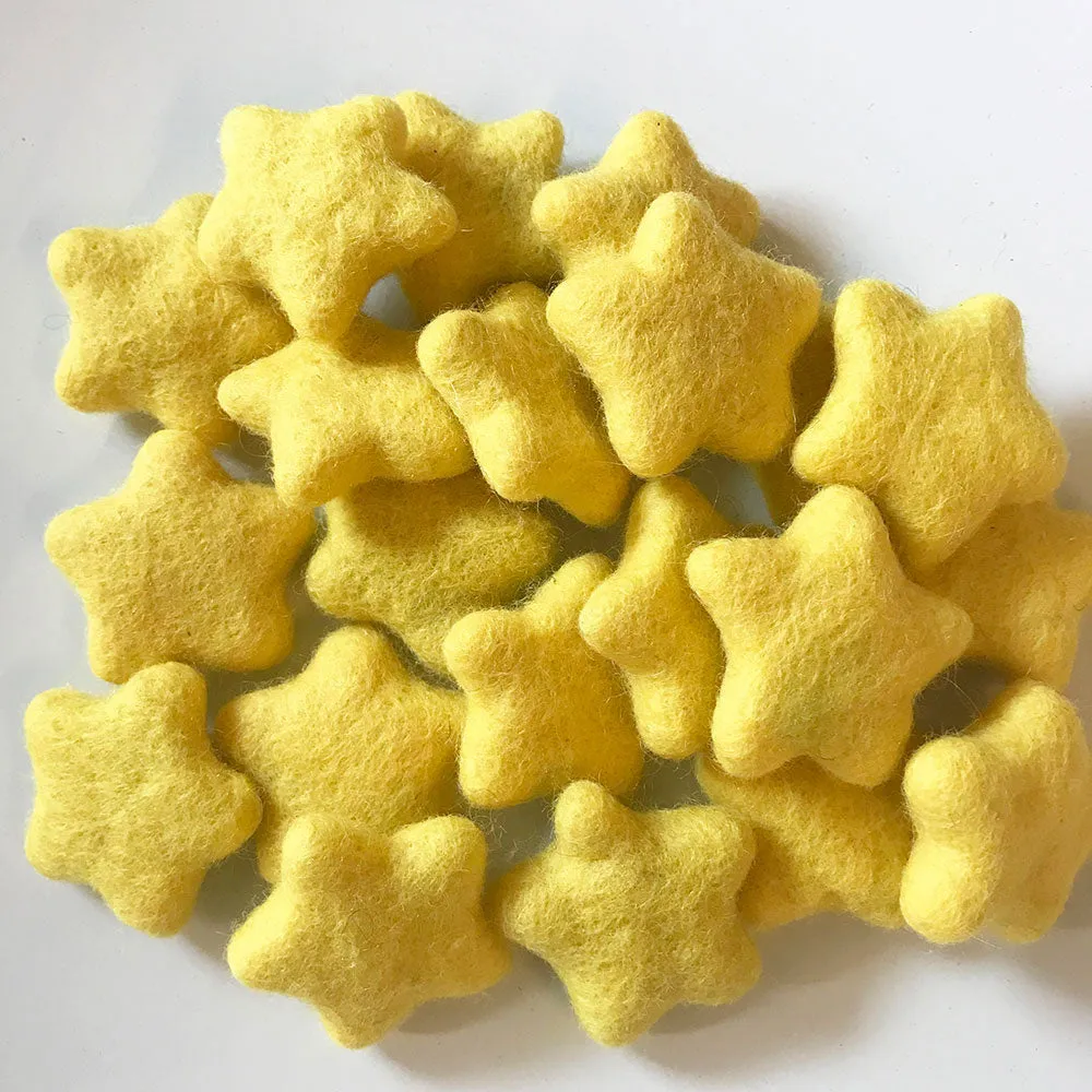 Felt Stars Yellow