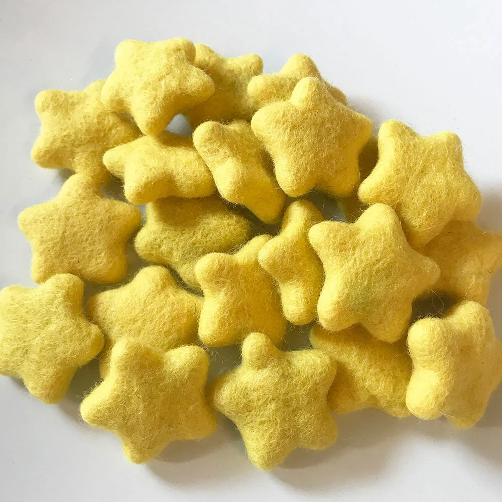 Felt Stars Yellow