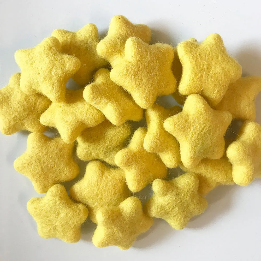 Felt Stars Yellow