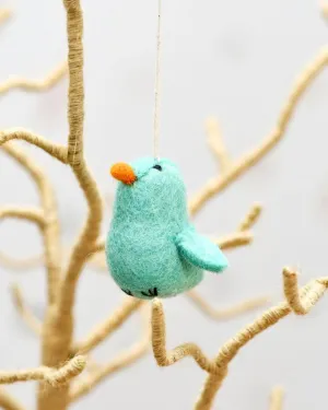 Felt Teal Chick Ornament