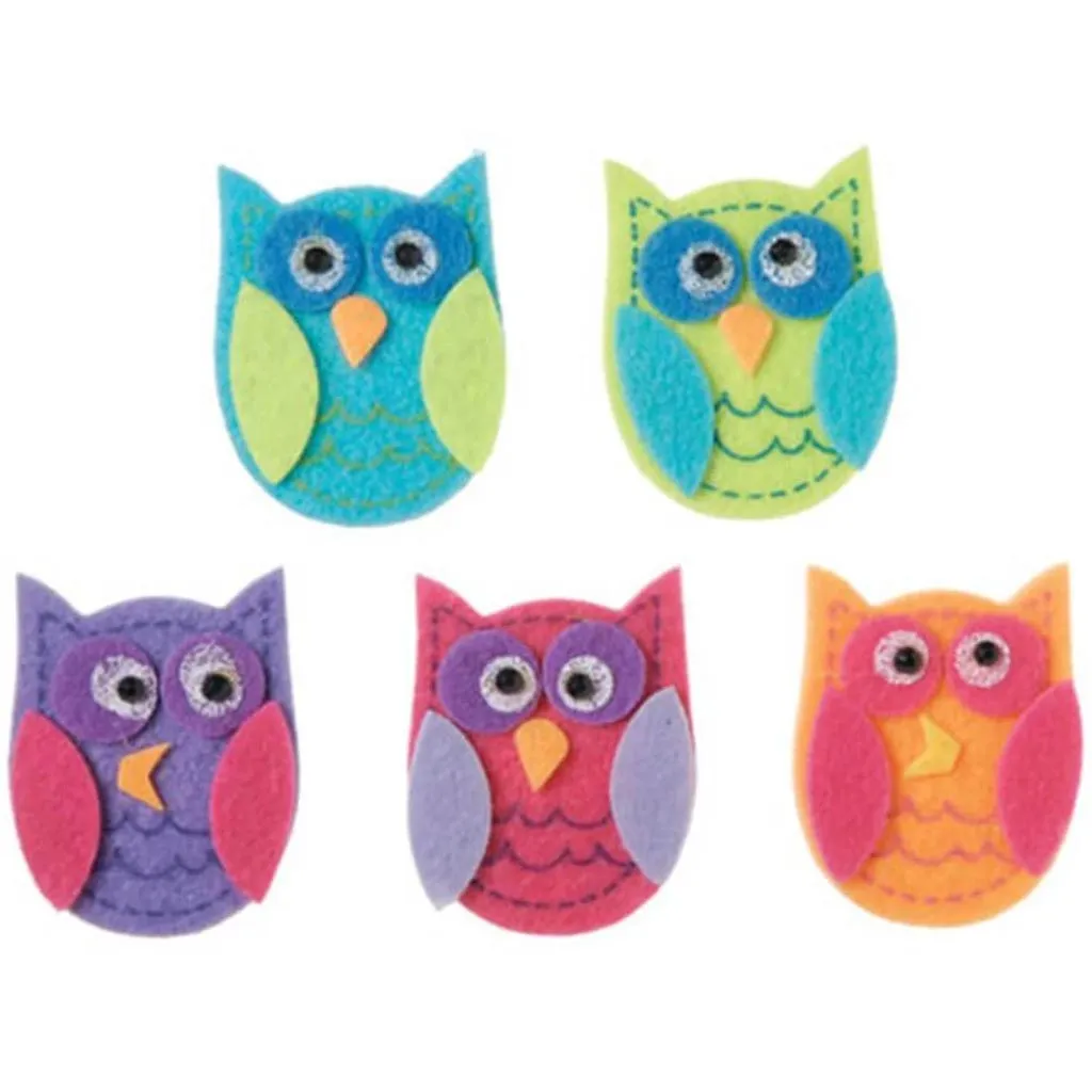 Felties Felt Stickers Funky Owl 10 pieces