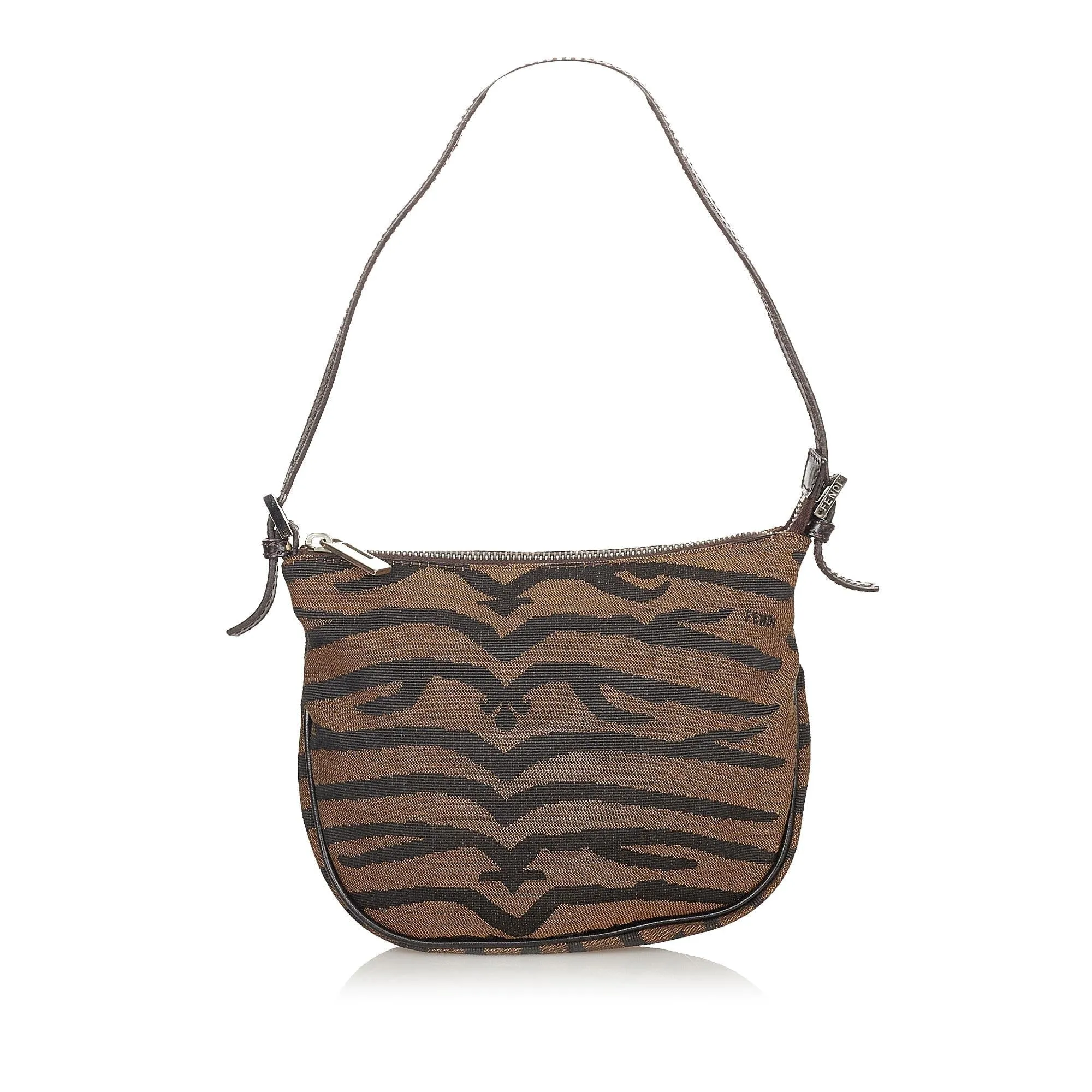 Fendi Tiger Print Canvas Shoulder Bag (SHG-24872)