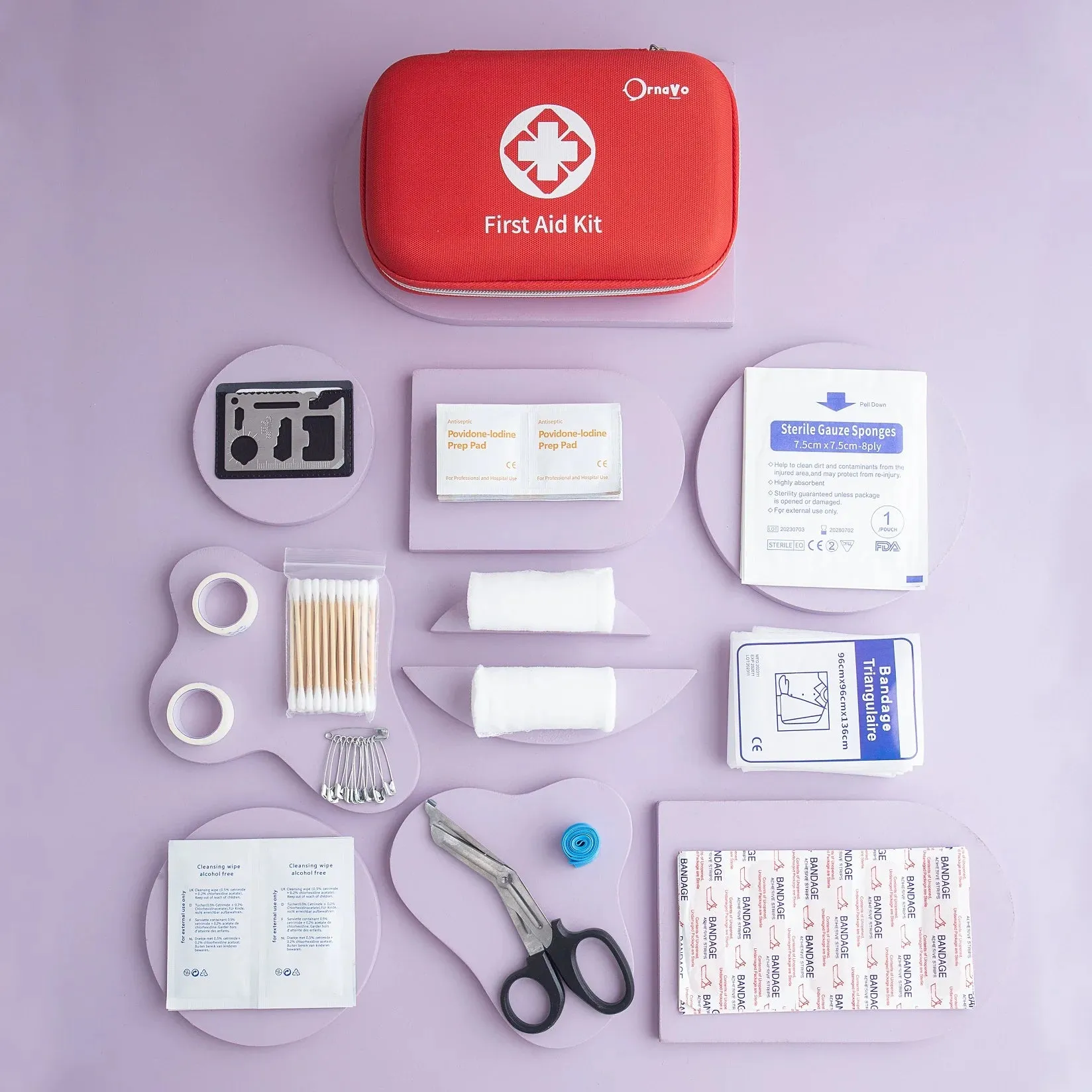 First Aid Kit with Essential Accessories - Emergency Medical Supplies