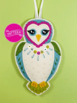 Fletcher the Owl Felt Ornament Pattern PDF