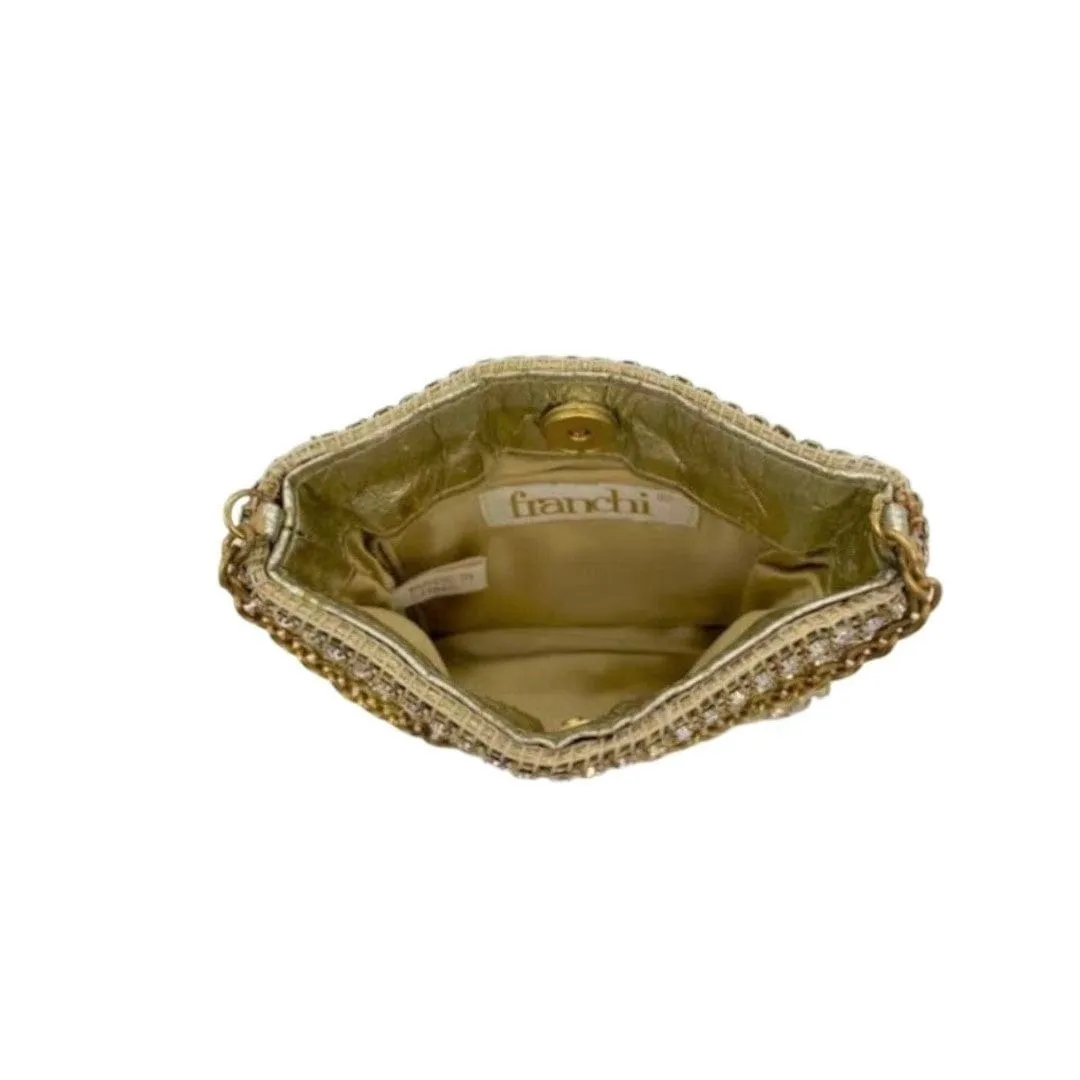 FRANCHI Crystal Mini-Clutch - Gold with Crystals