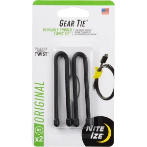 Gear Tie Reusable Rubber Twist Tie 6" - 2 Pack