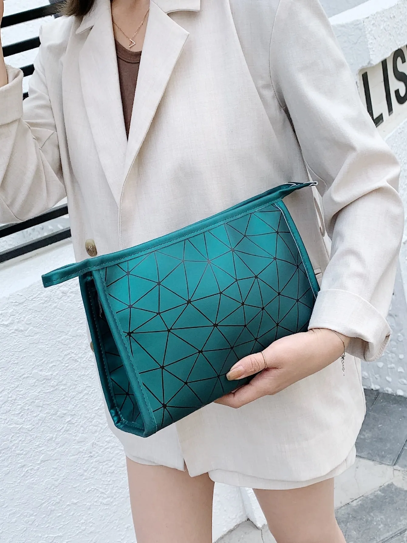 Geo Graphic Clutch Bag