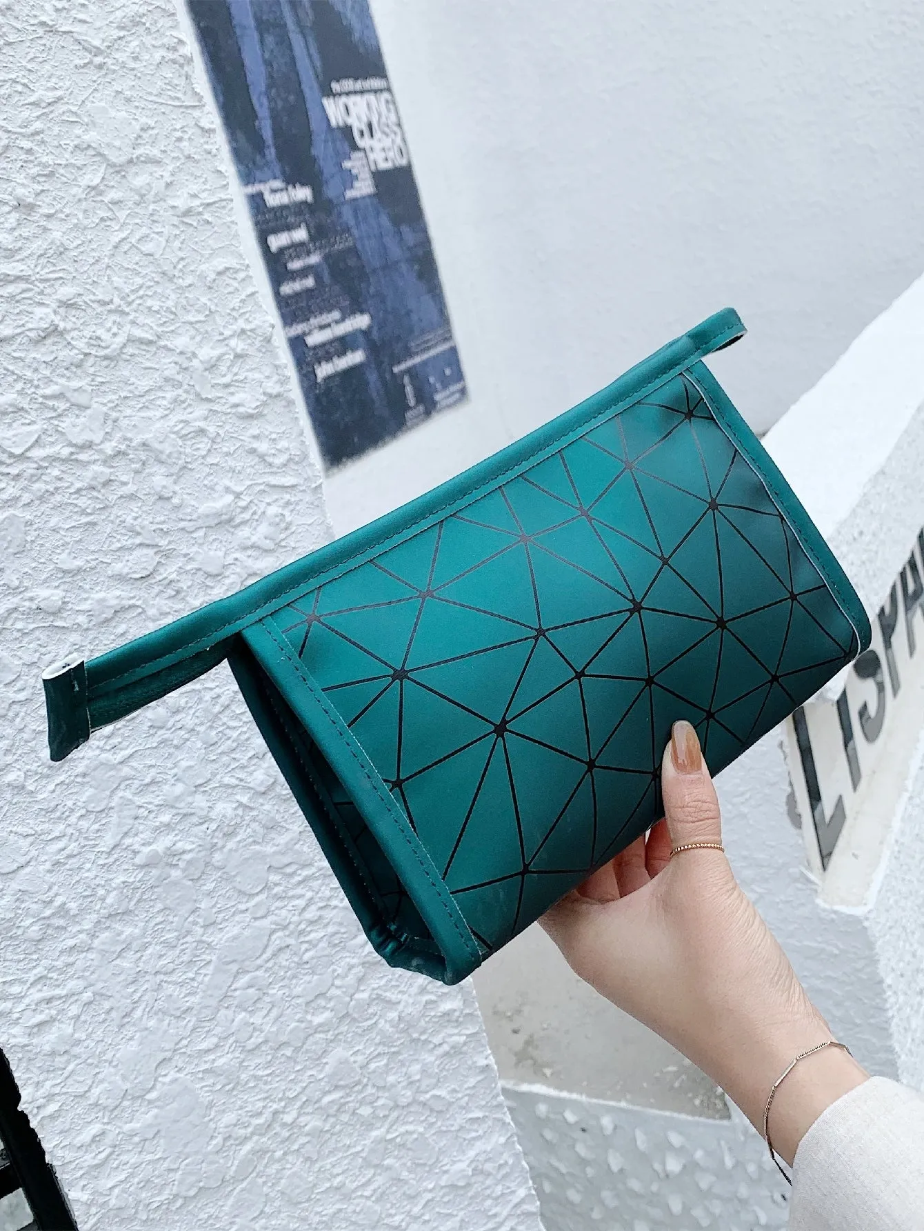 Geo Graphic Clutch Bag