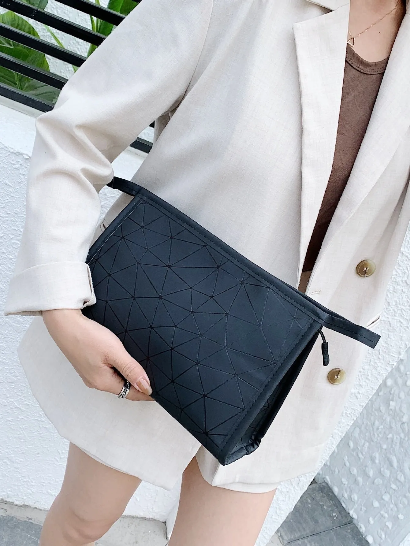 Geo Graphic Clutch Bag