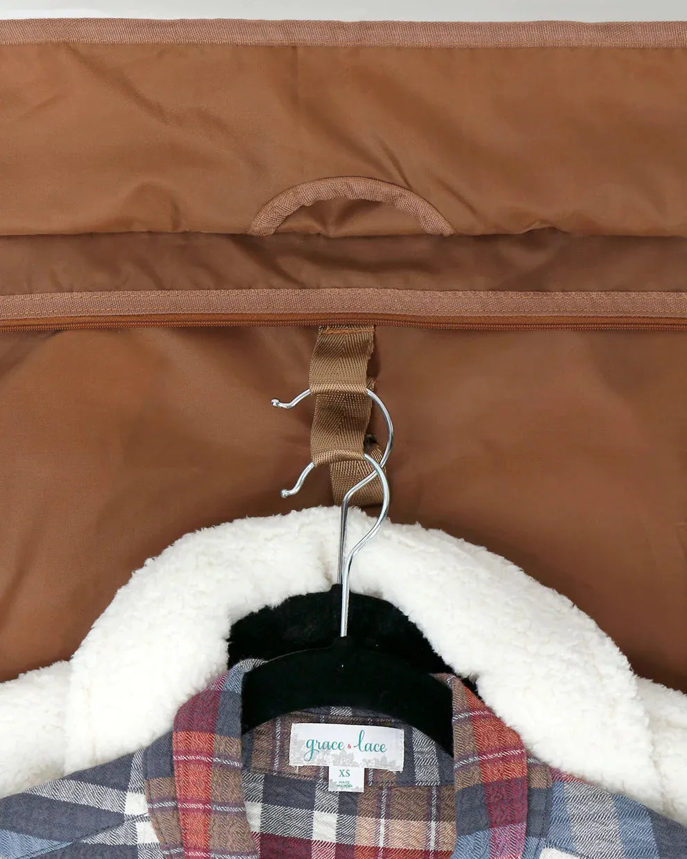 Grace & Lace | Duffle Garment Bag | Cognac