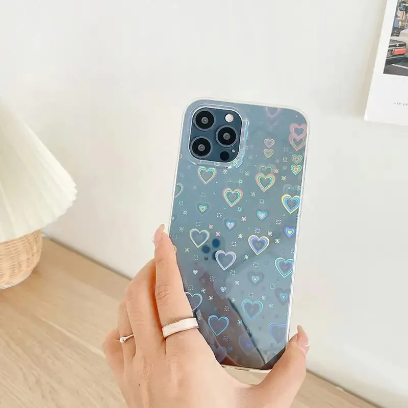 Gradient Love Heart Phone Case