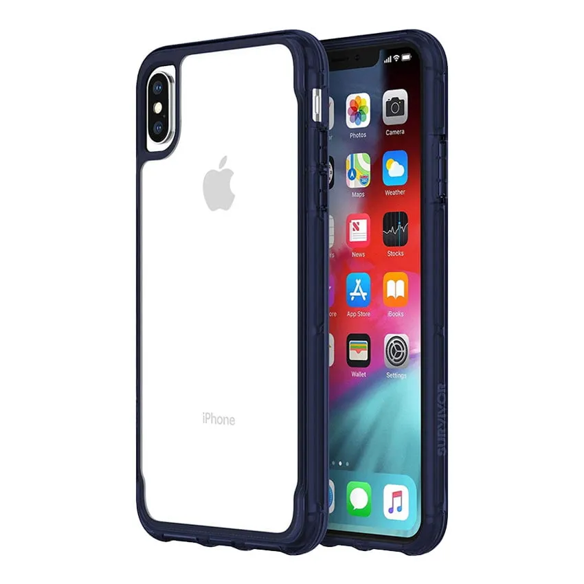 Griffin Survivor Case for iPhone XS Max Clear/Navy