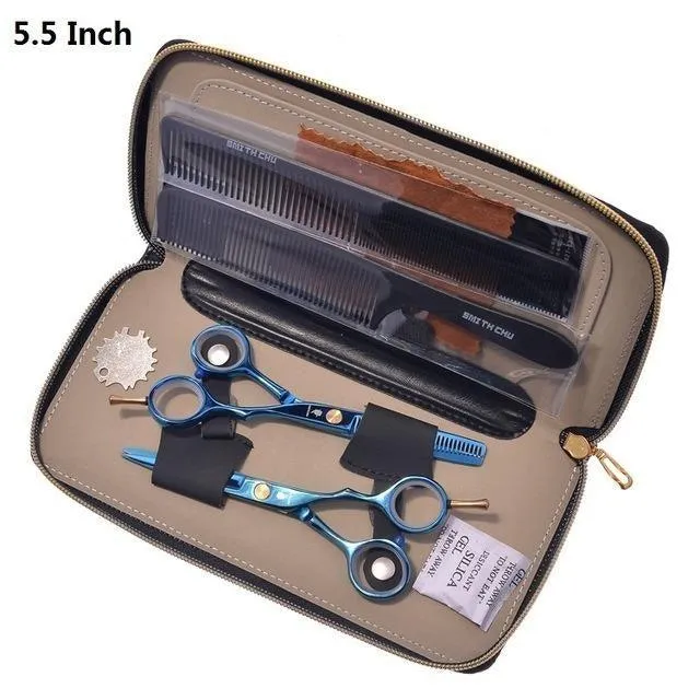 Hairdresser's Razors with Comb Case Hair Cutting Scissors Thinning Shears