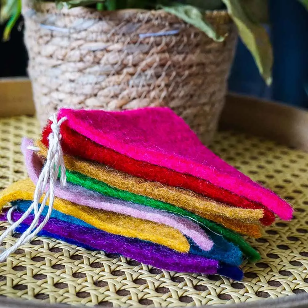 Hand Felted Bunting Flag Garland