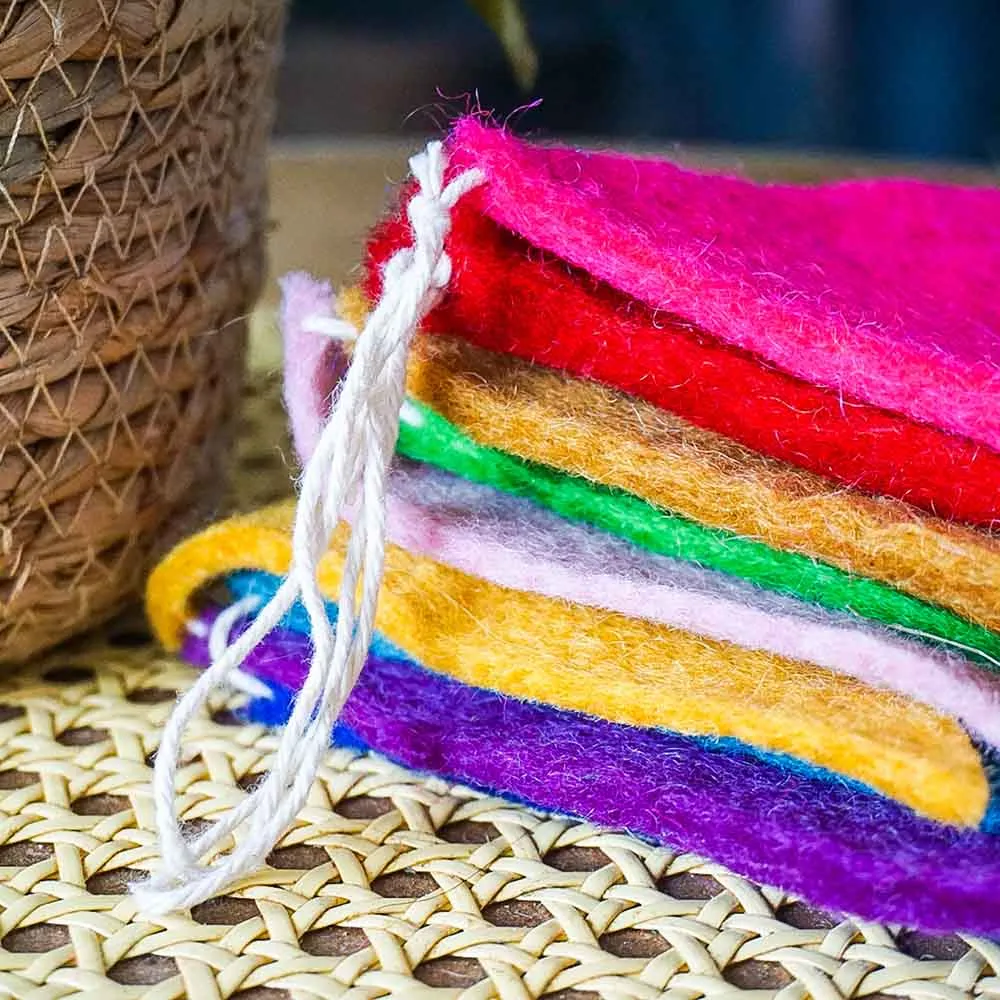 Hand Felted Bunting Flag Garland