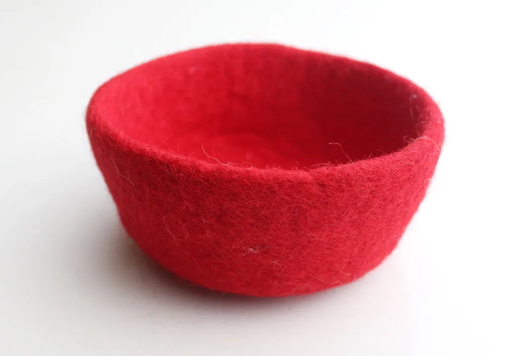 Handfelted Colorful Felt Bowls 4.5" For Keeping Jewelry, Watches and Smaller Items