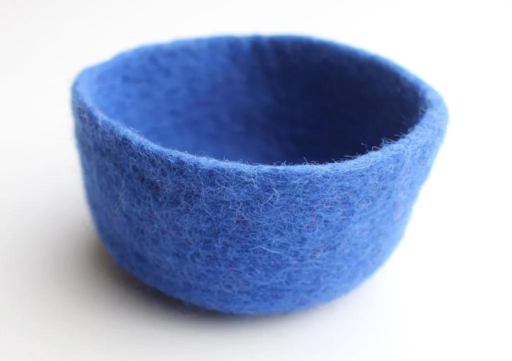 Handfelted Colorful Felt Bowls 4.5" For Keeping Jewelry, Watches and Smaller Items