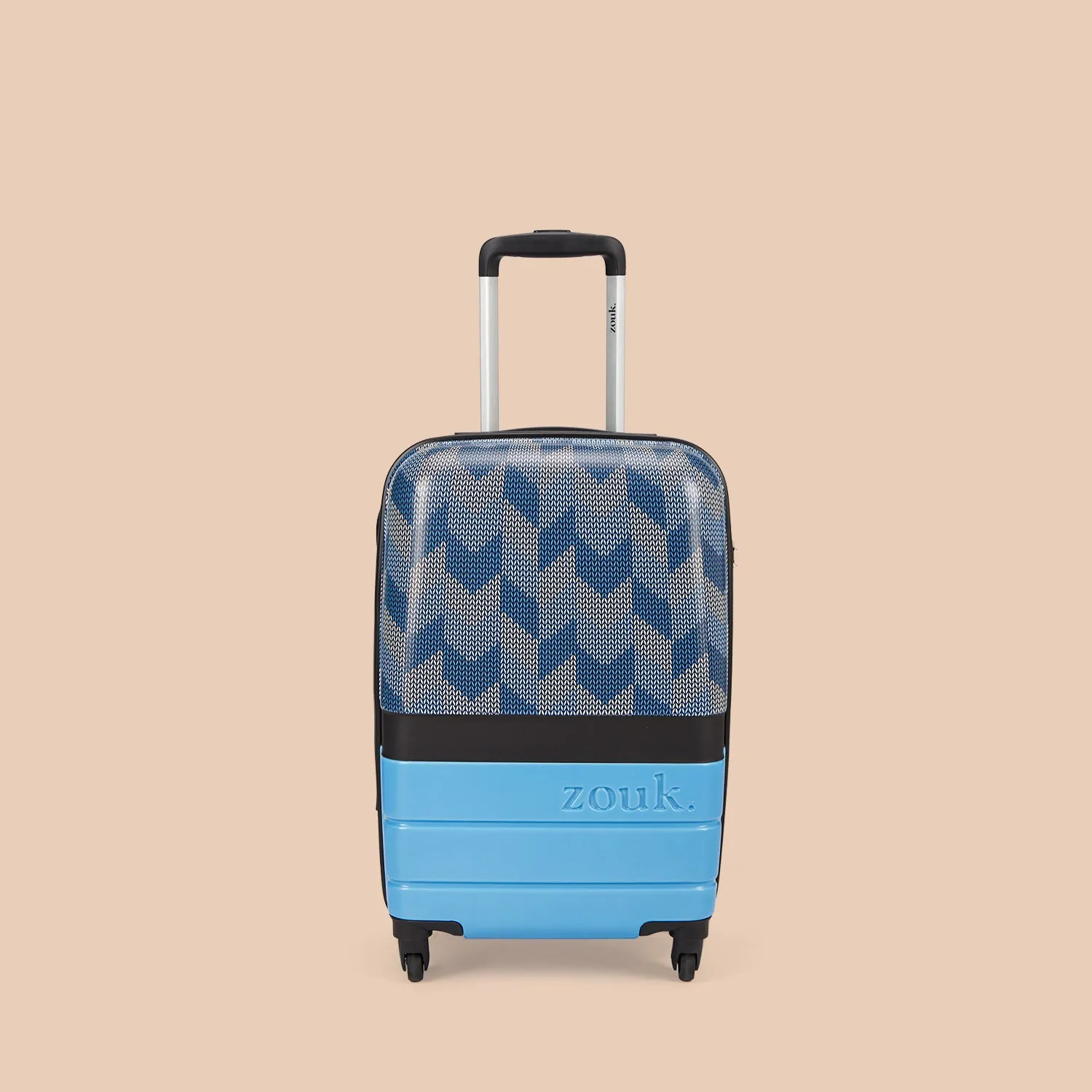 Himachal Chevron Blue Raahi Trolley Bag