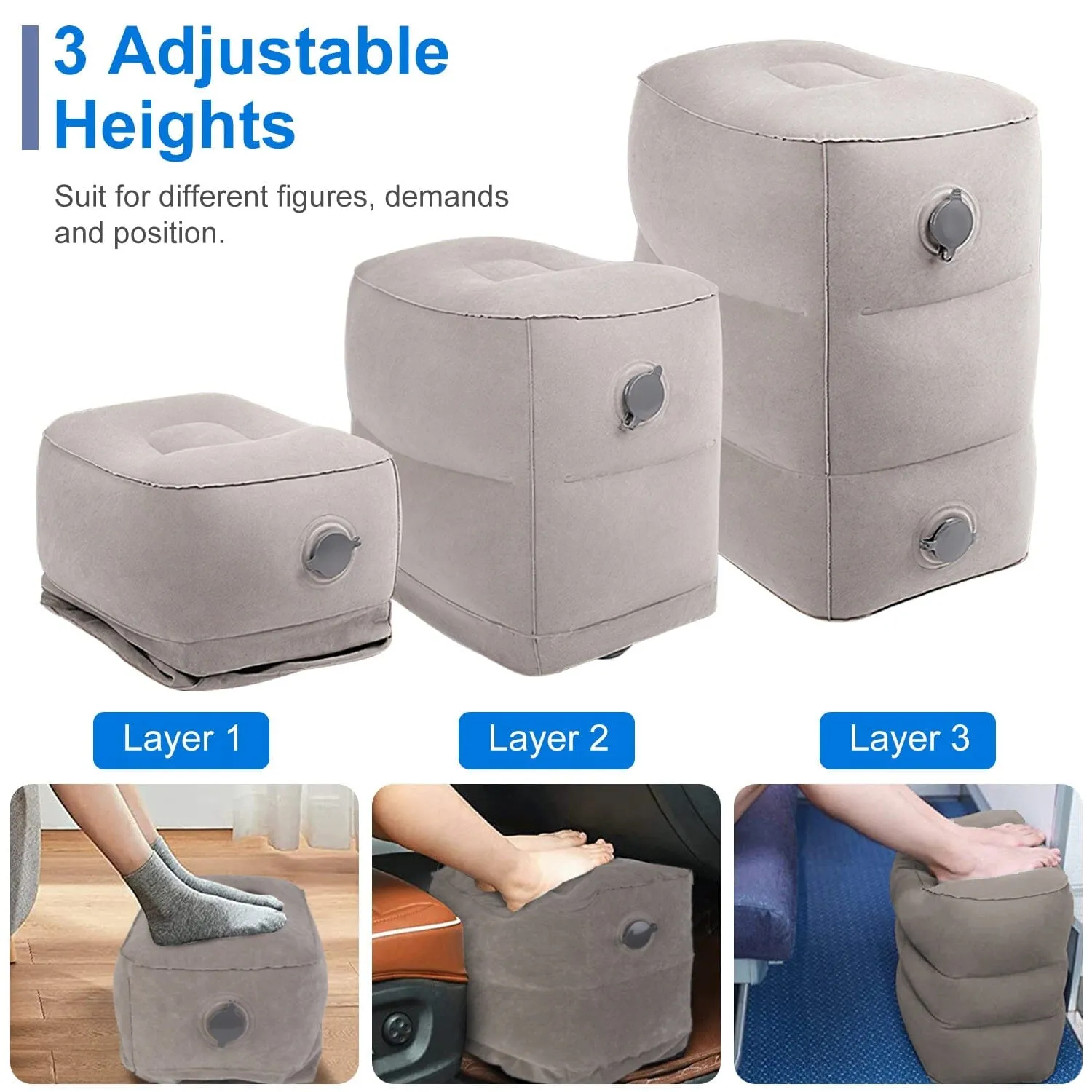 Inflatable Foot Rest with Air Bag