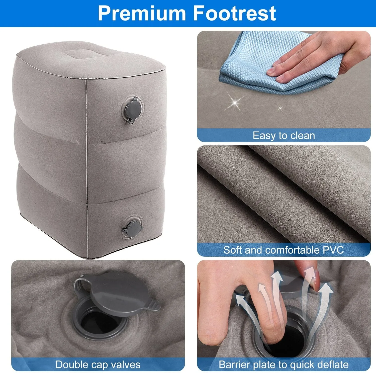 Inflatable Foot Rest with Air Bag