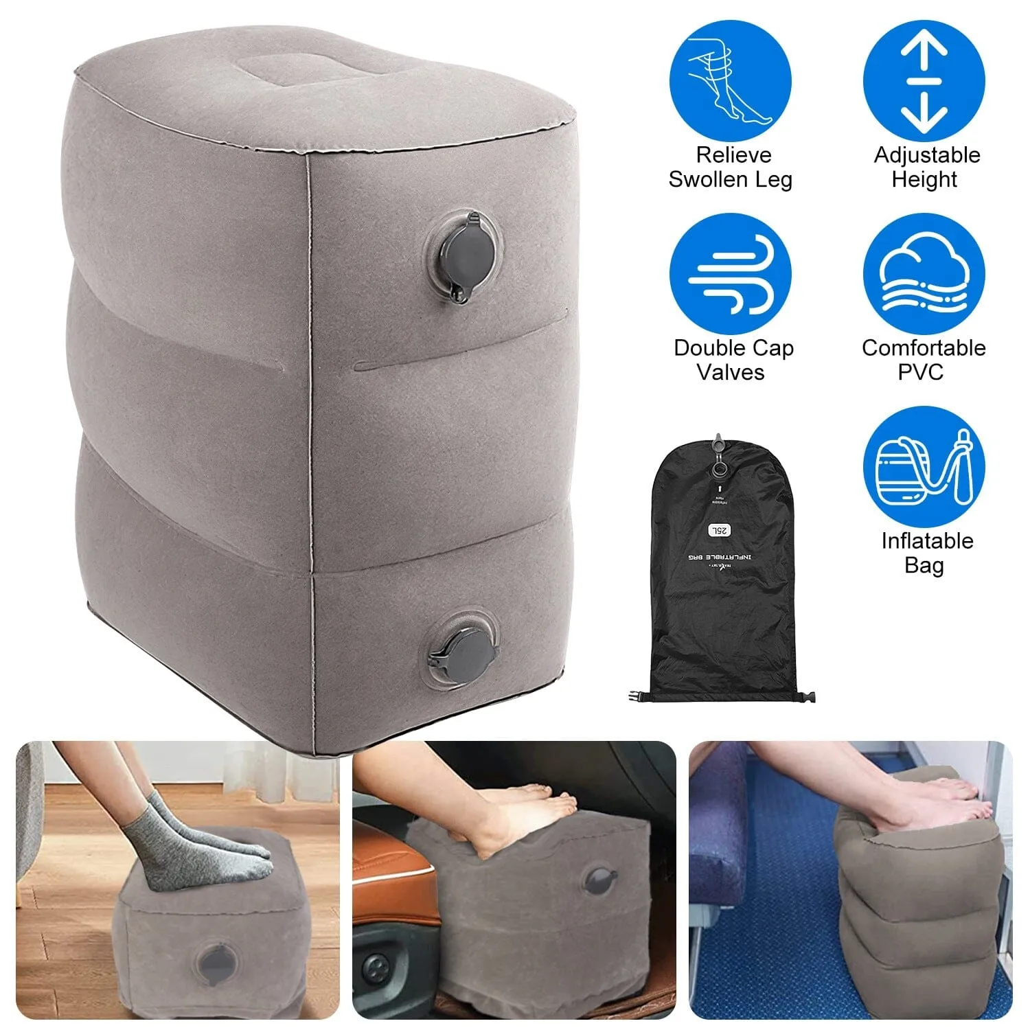 Inflatable Foot Rest with Air Bag