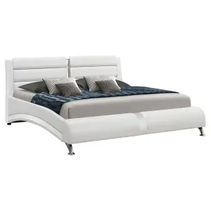 Jeremaine California King Upholstered Bed White